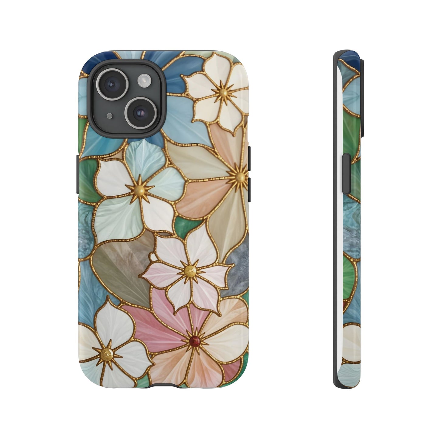 Floral Symphony: Stained Glass Elegance