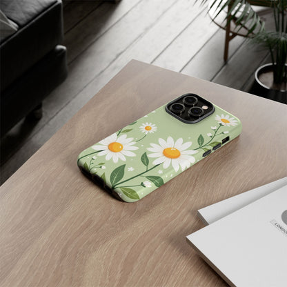 Green Floral Case, Daisy Pattern Design, Iphone Case Design, Perfect Gift For Her