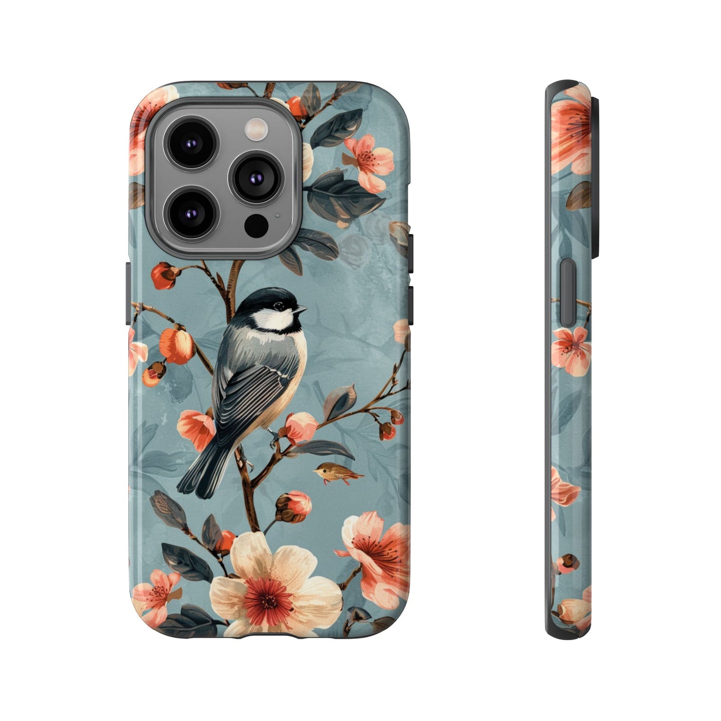 Floral Bird Phone Case - Elegant Nature-Inspired Cover for iPhone, Samsung & Google Pixel