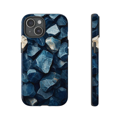 Mystic  Blue Crystals Print Phone Case for iPhone, Google Pixel, Samsung