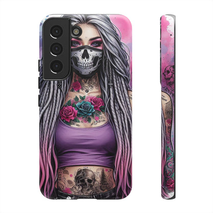 Shadow Rebel – Gothic Dreadlocks & Skull Mask Mobile Cover