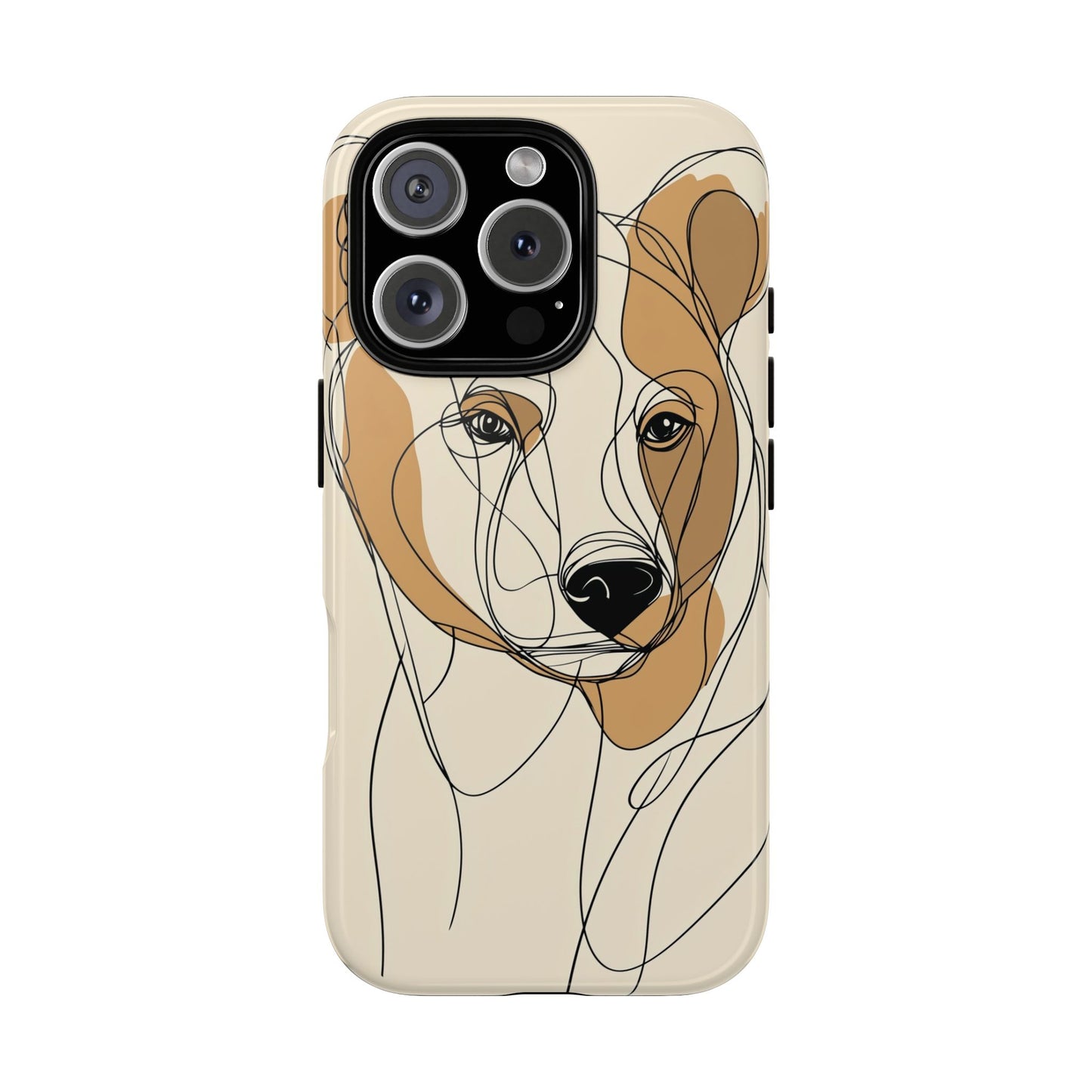 Soul of the Wild: Minimal Bear Portrait Phone Case for iPhone, Samsung & Pixel