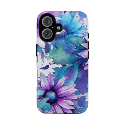 Dreamy Blue & Purple Floral Watercolor Mobile Case