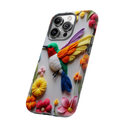 Elegant Hummingbird with Floral Mosaic Design | Nature's Artistic Vibes | iPhone 16 Pro