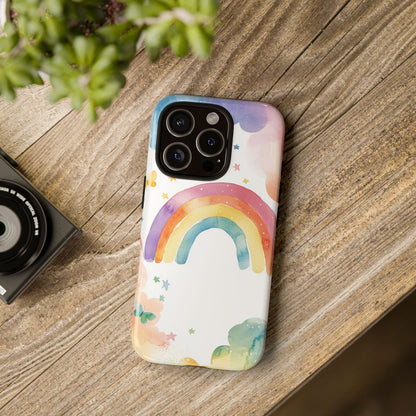 Rainbow Whimsy Watercolor Phone Case for iPhone, google Pixel & Samsung