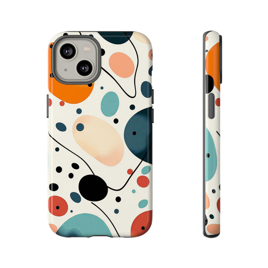Retro Pop Pebbles – Abstract Vibe Phone Case for iPhone, Samsung & Pixel