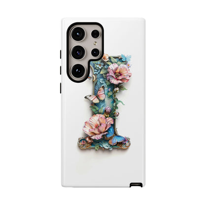 Floral Letter I Phone Case – Personalized Aesthetic Cover for iPhone, Samsung & Google Pixel