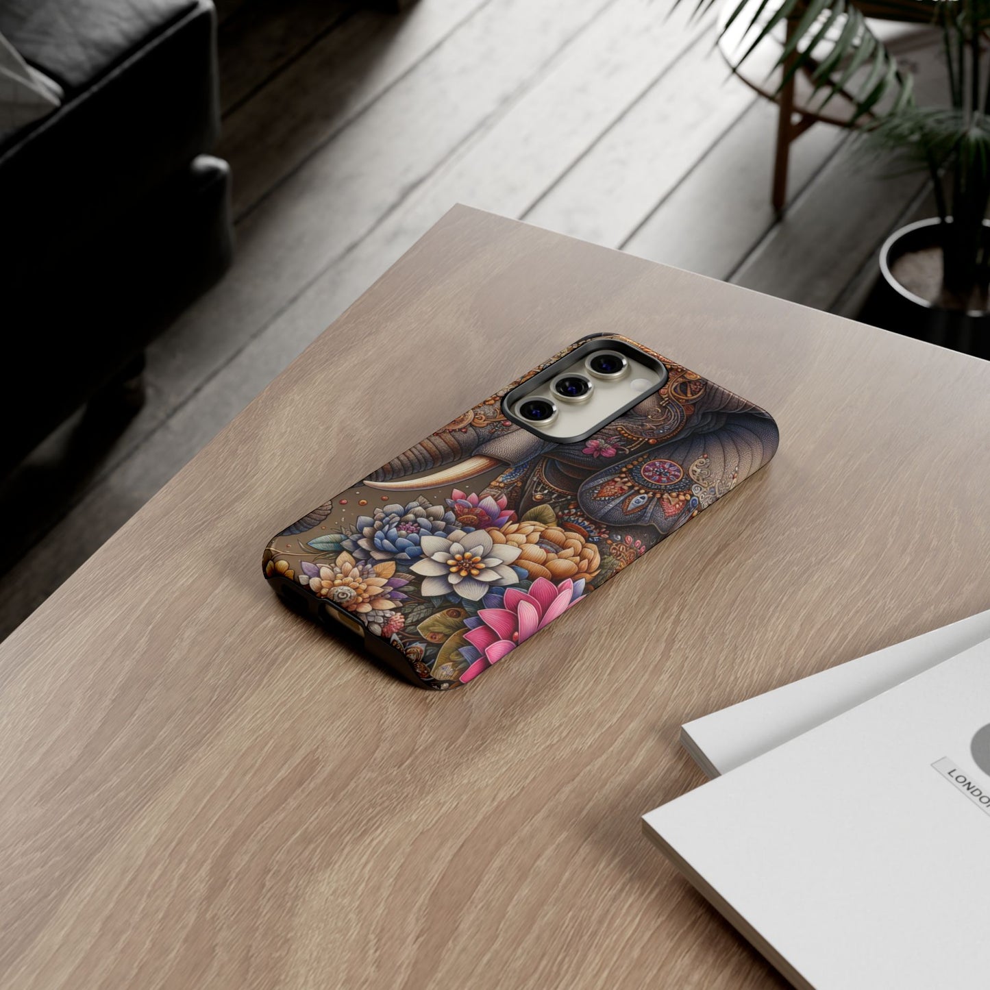 Royal Ornate Elephant Mobile Cover – Luxurious Bohemian Art