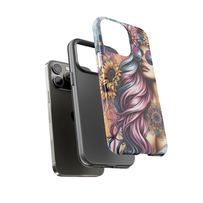 Bohemian Sunflower Queen – Retro Floral Fantasy Mobile Cover