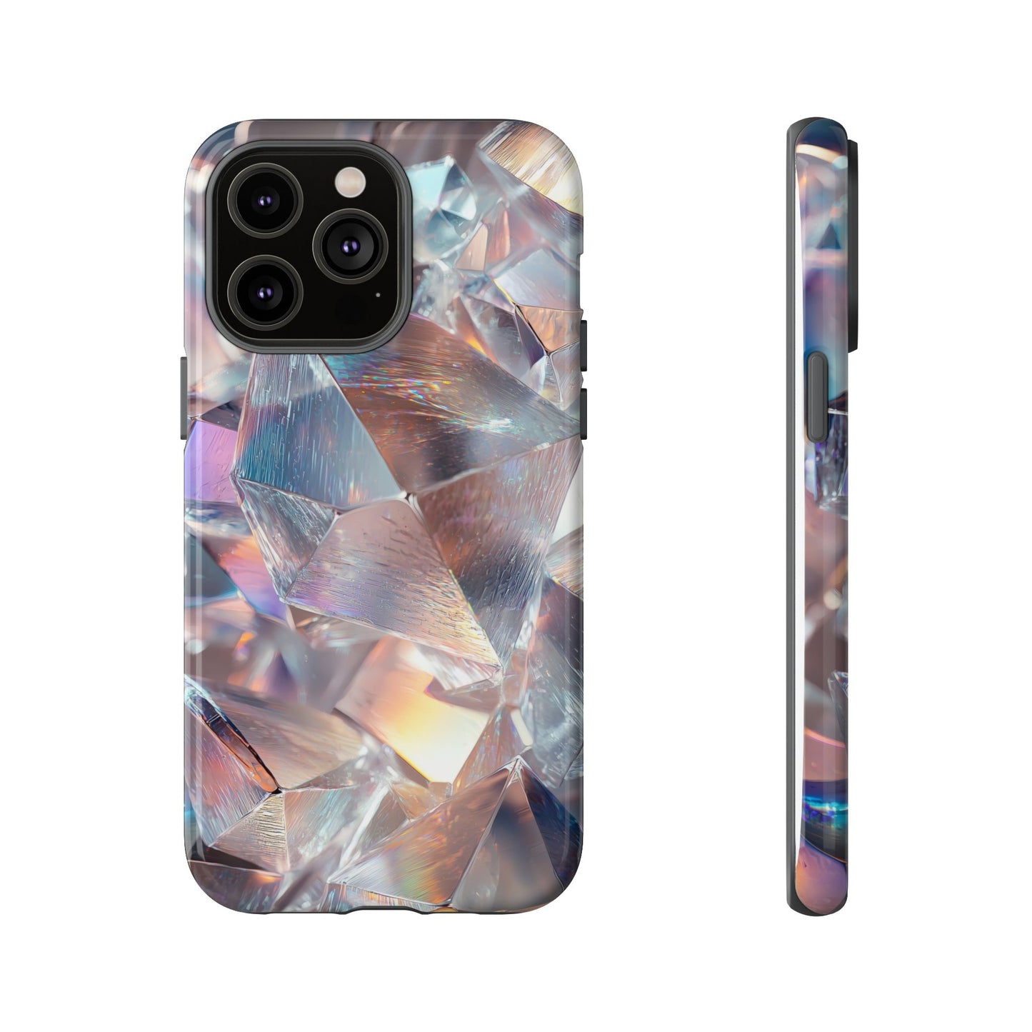 Iridescent Crystal Matching Couple Phone Case – Shimmer & Shine for iPhone, Samsung & Google Pixel