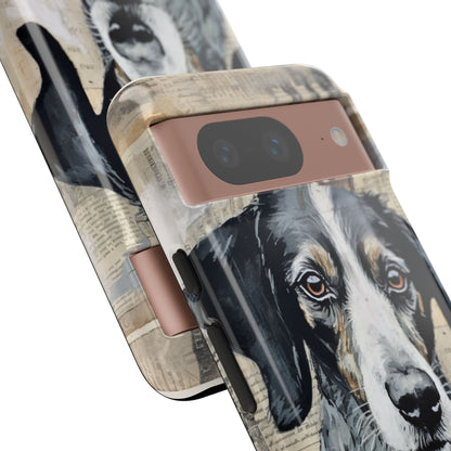 Rustic Dog Portrait – Vintage Collage Style
