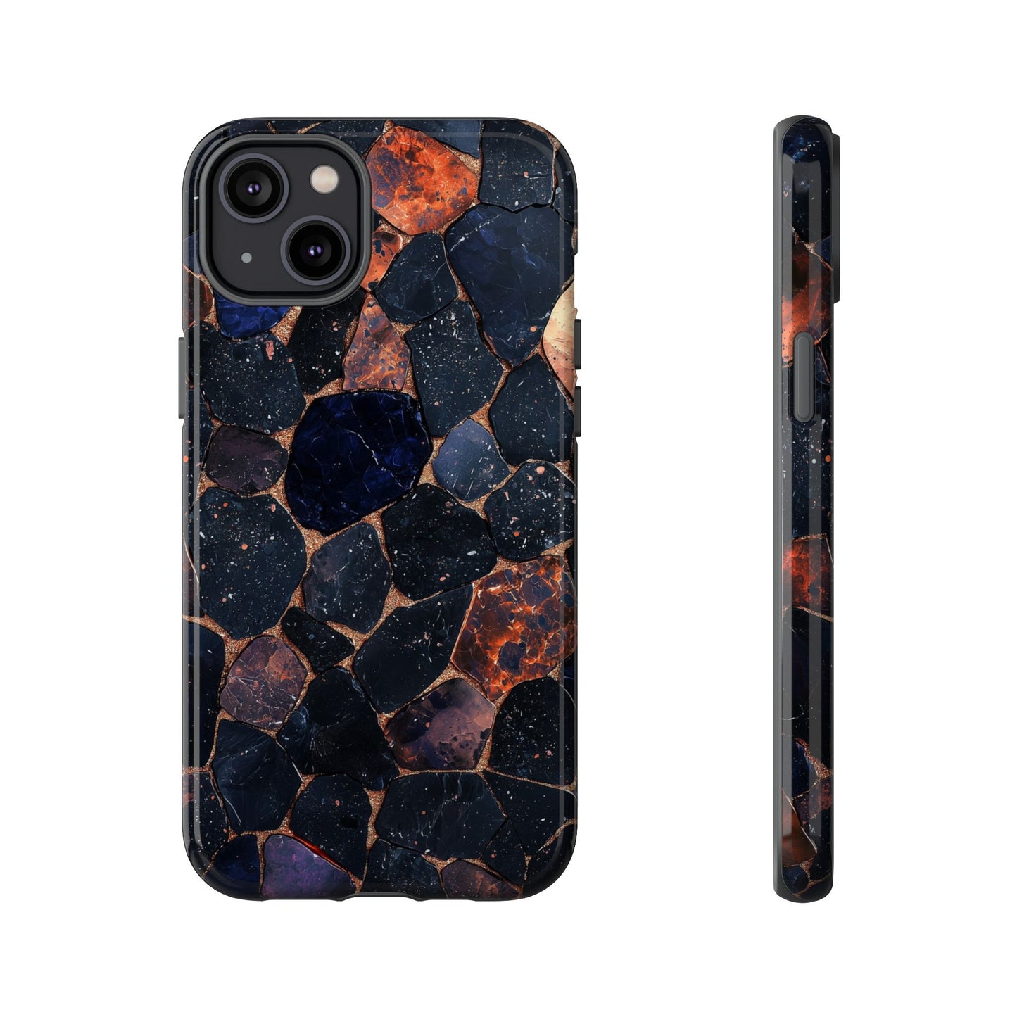 Dark Midnight Terrazzo Phone Case for iPhone, Google Pixel, Samsung