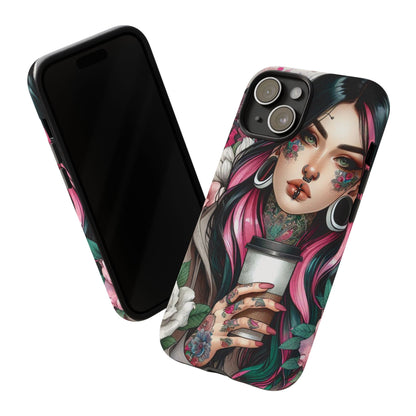Tattooed Coffee Lover Art Mobile Case