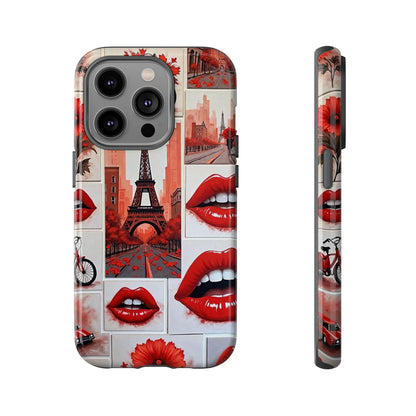 Red Lips & Eiffel Tower Phone Case