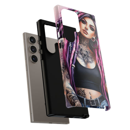 Tattooed Rebel – Gothic Cat Spirit Mobile Cover