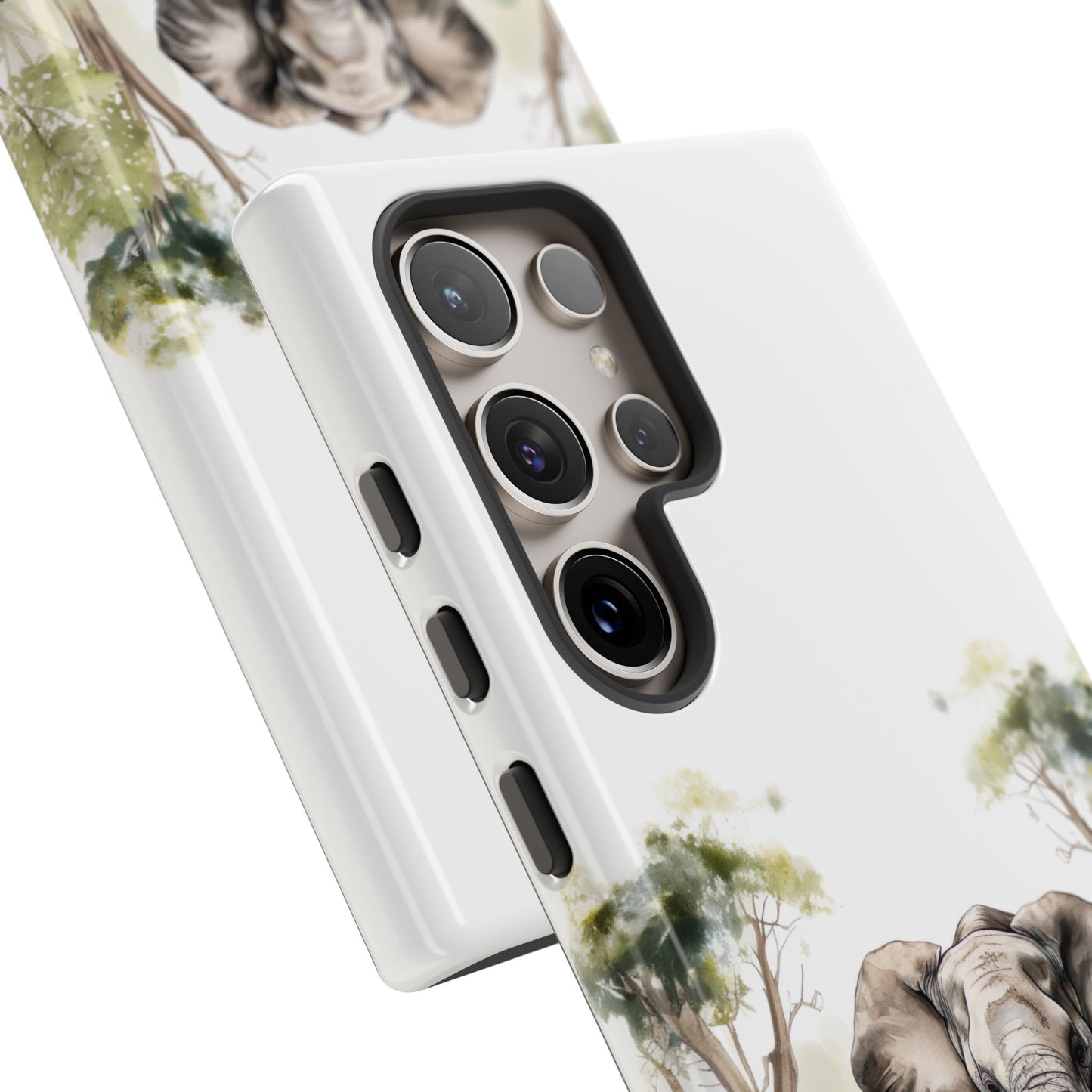 Serene Jungle Elephant Mobile Cover – Watercolor Wildlife Design