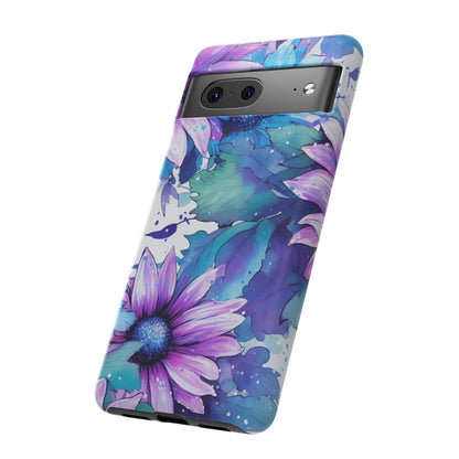Dreamy Blue & Purple Floral Watercolor Mobile Case