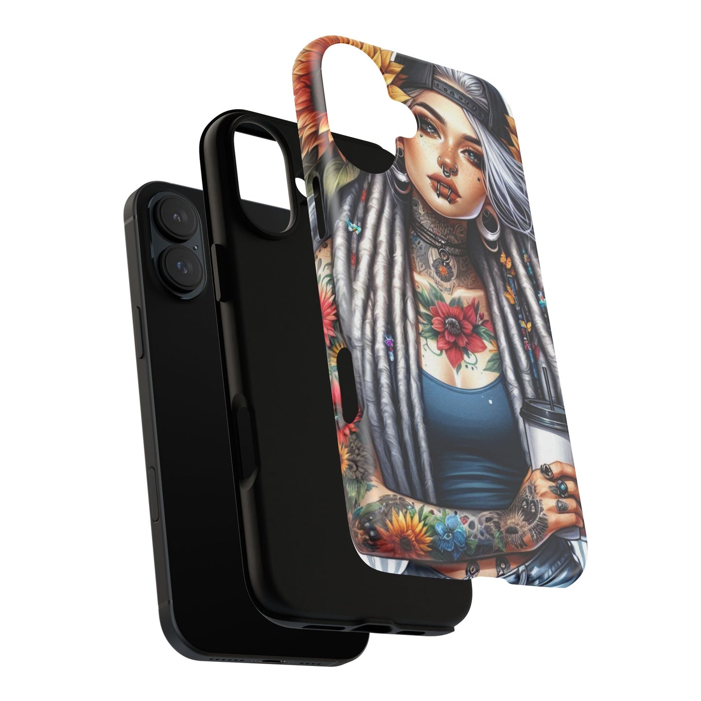 Sunflower Queen – Boho Rebel Tattoo Mobile Cover