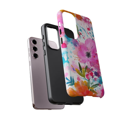 Vibrant Watercolor Floral Phone Case – Artistic & Colorful Design