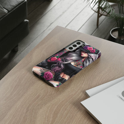 Ink & Roses – Edgy Floral Rebel Mobile Cover