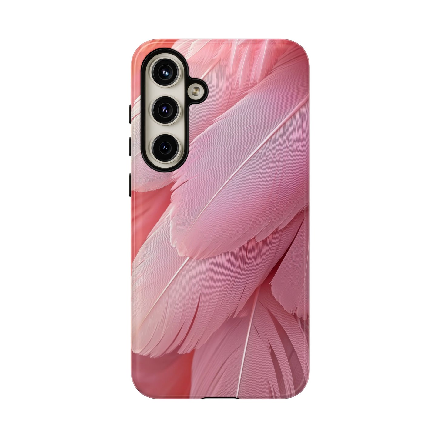 Blush Flamingo Feather Phone Case for iPhone, Samsung & Google Pixel