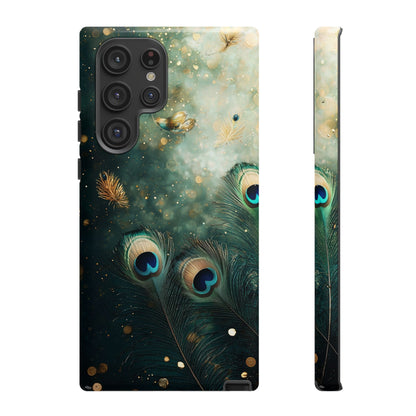 Iridescent Peacock Feather Luxe Phone Case for iPhone, Samsung & Google Pixel