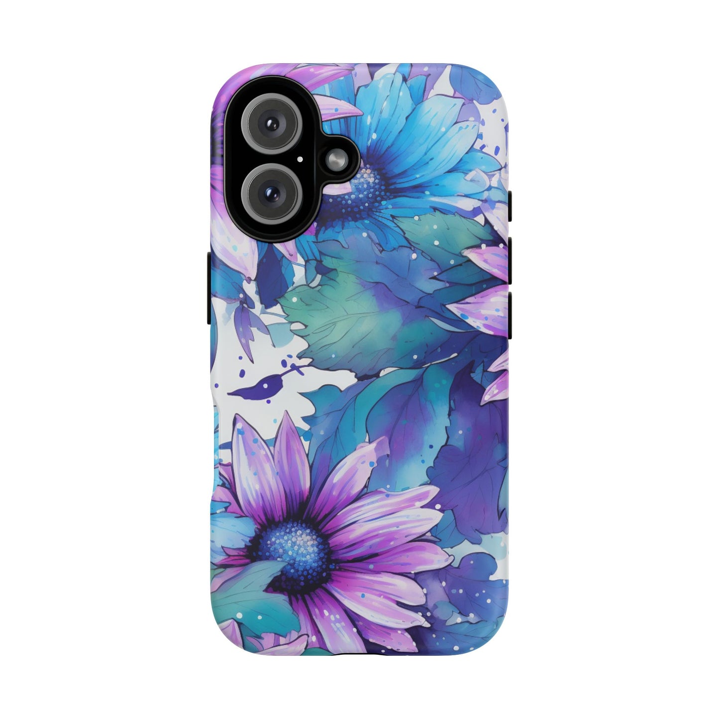 Dreamy Blue & Purple Floral Watercolor Mobile Case