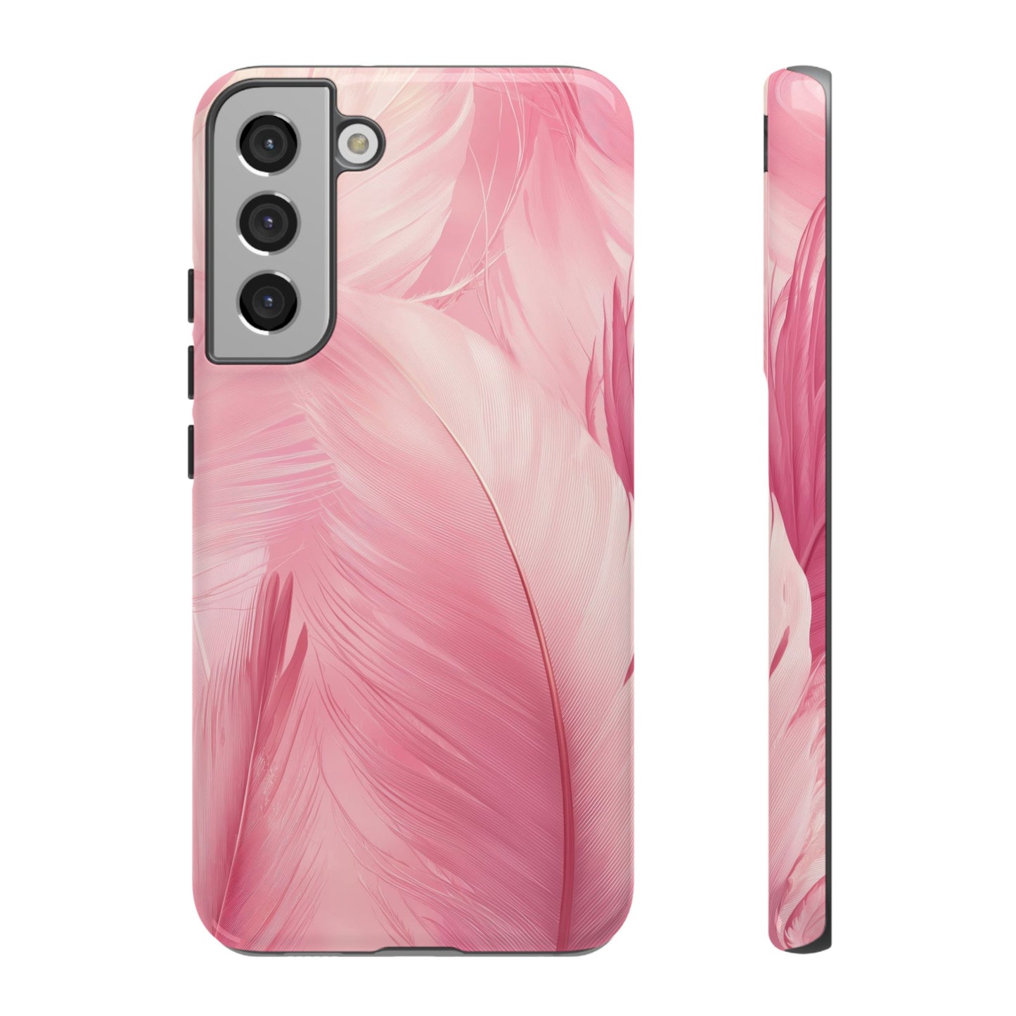 Soft Pink Flamingo Feather Phone Case for iPhone, Samsung & Google Pixel