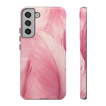 Soft Pink Flamingo Feather Phone Case for iPhone, Samsung & Google Pixel