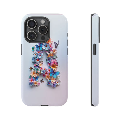 Floral Letter A Phone Case – Personalized Aesthetic Cover for iPhone, Samsung & Google Pixel