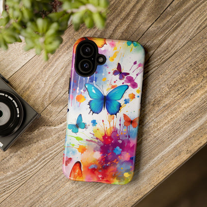 Vibrant Watercolor Butterfly Mobile Case