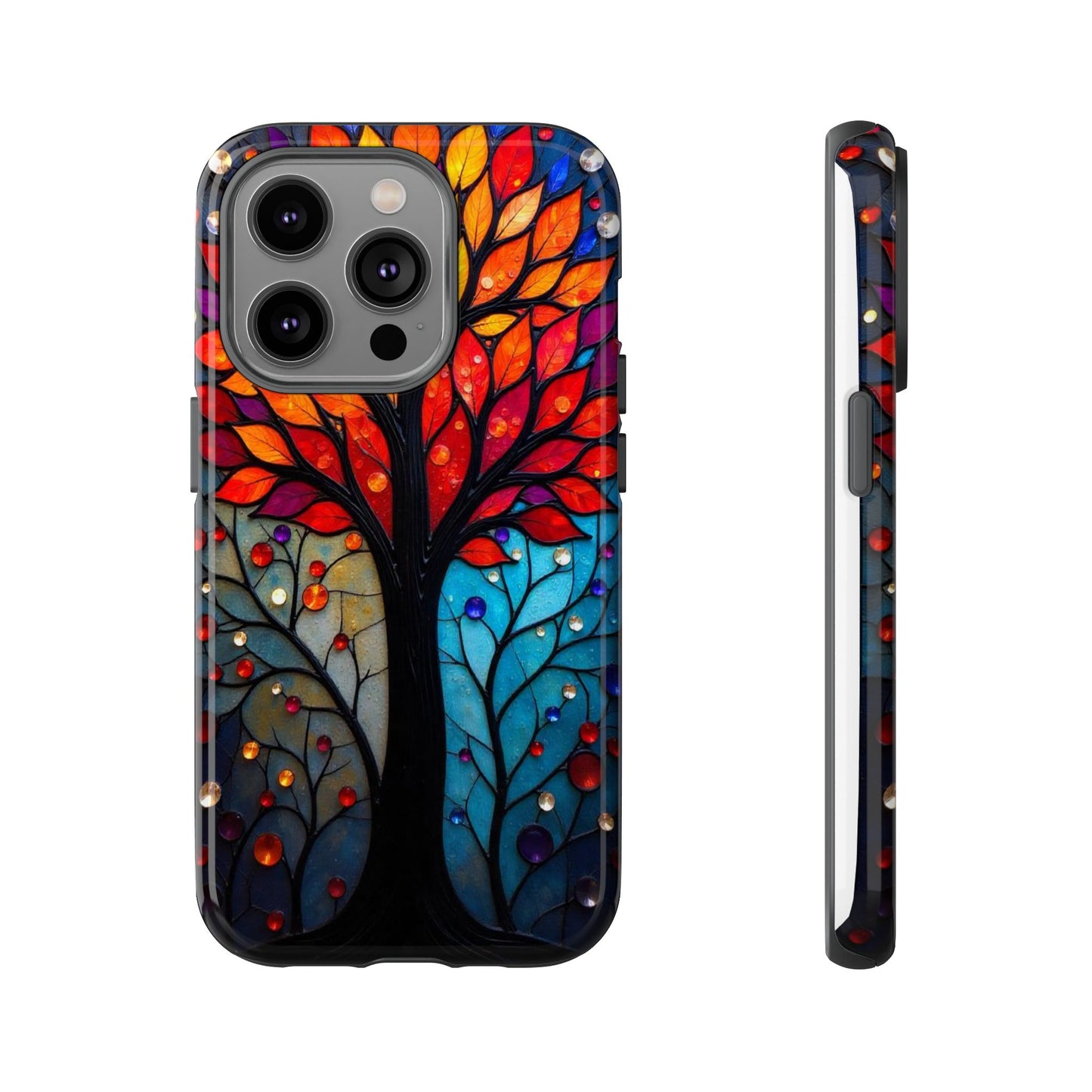 Stained Glass Tree: Vibrant Elegance for Your Case