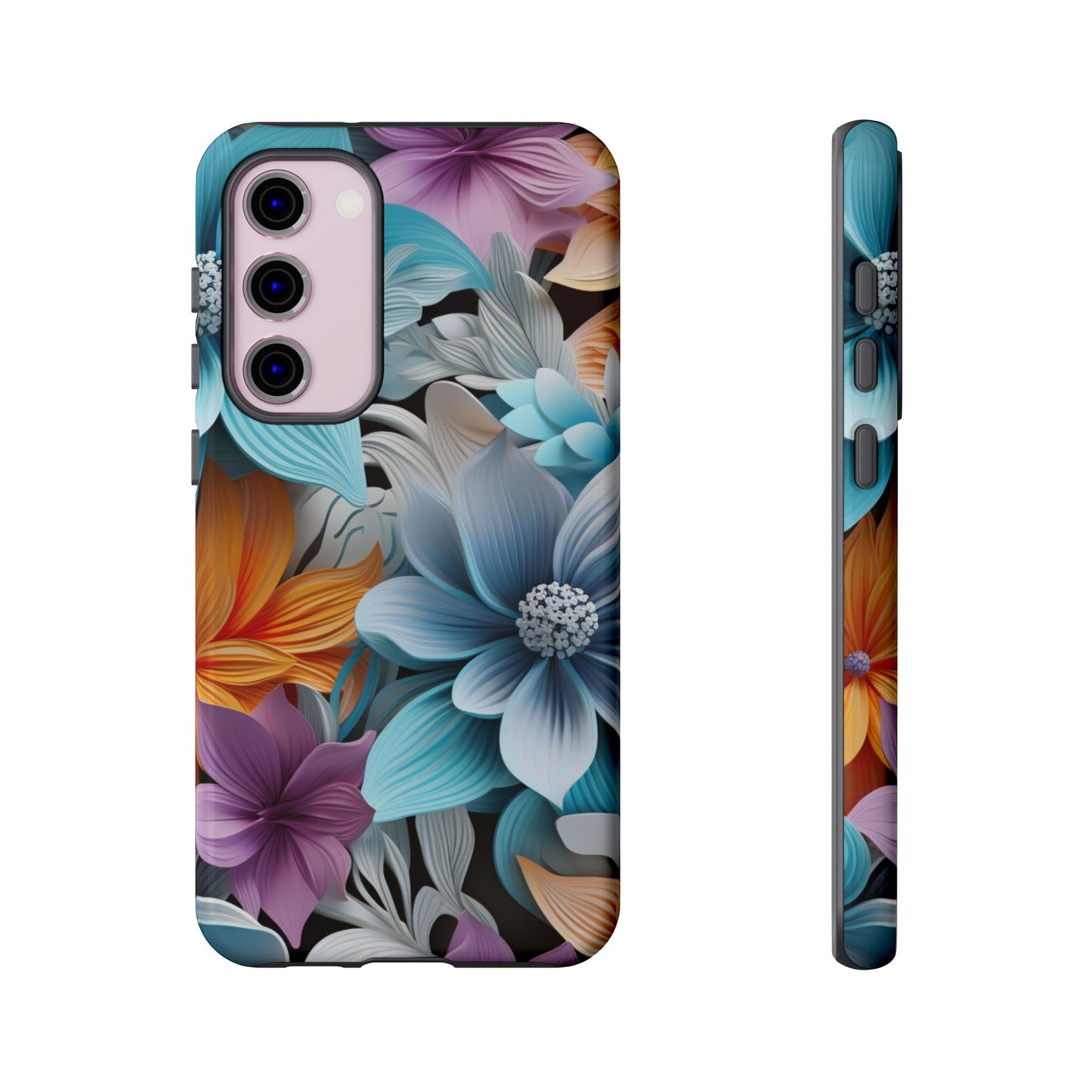 Elegant 3D Floral Bloom Mobile Case – Vivid & Artistic