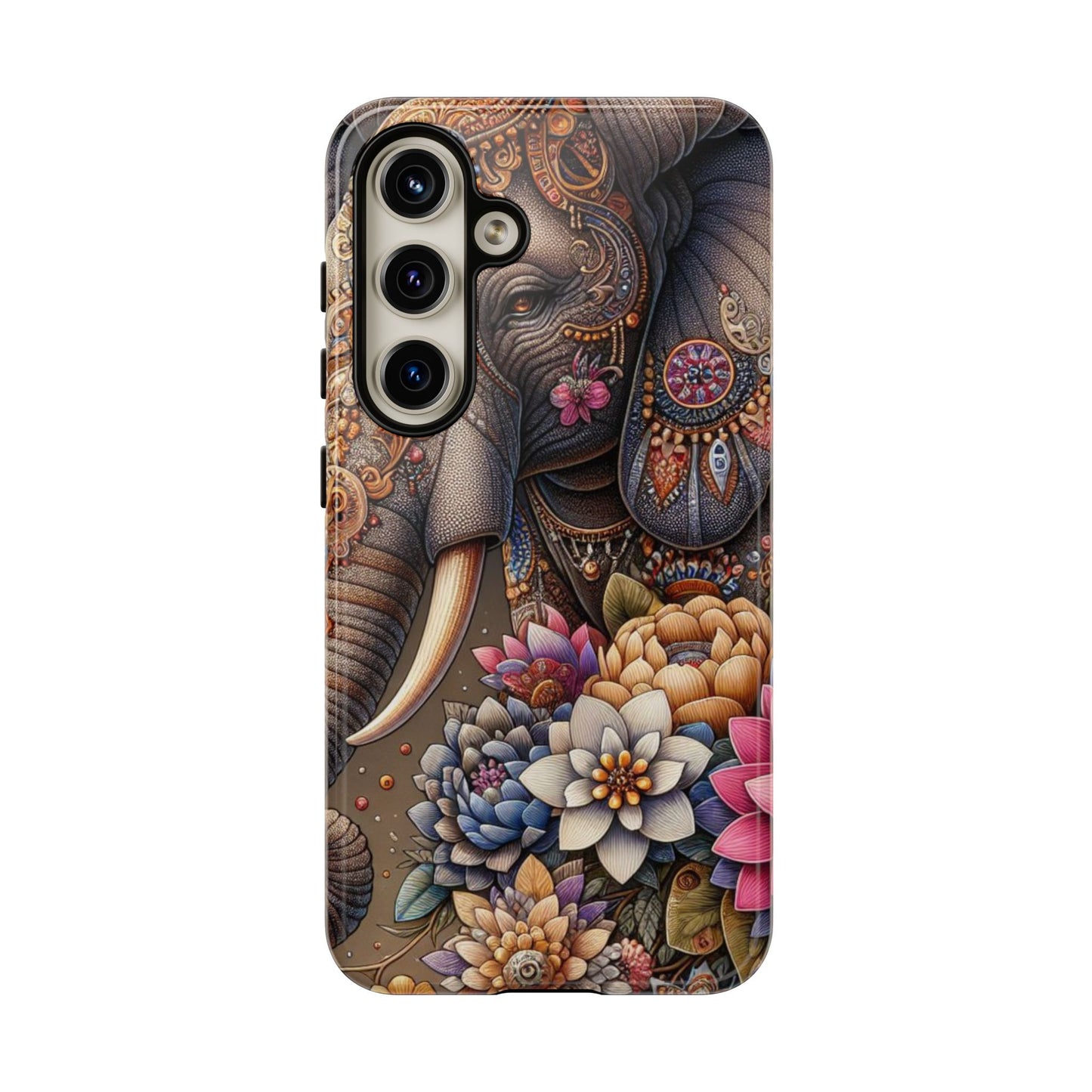 Royal Ornate Elephant Mobile Cover – Luxurious Bohemian Art