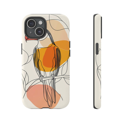Tropical Lines: Abstract Toucan Art Phone Case for iPhone, Samsung & Pixel