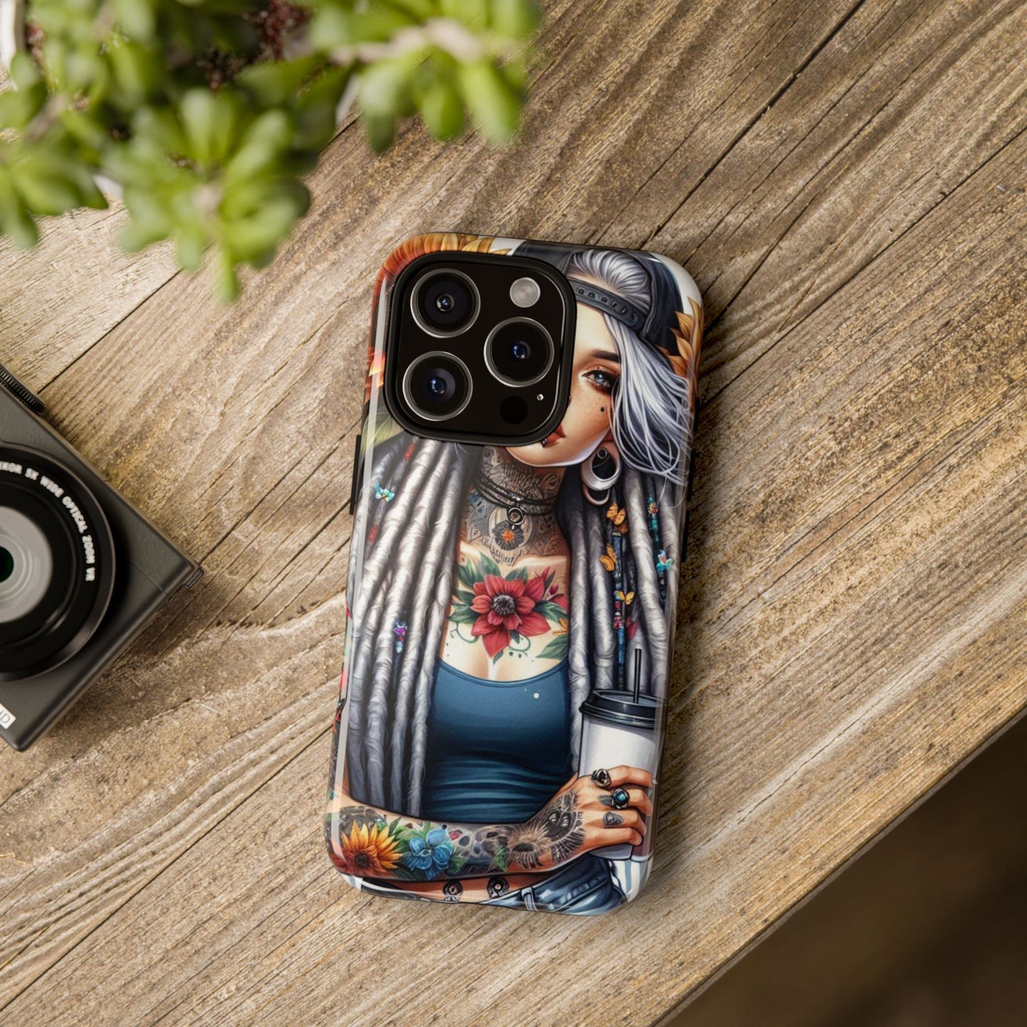 Sunflower Queen – Boho Rebel Tattoo Mobile Cover