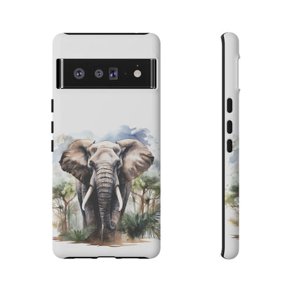 Majestic Watercolor Elephant Mobile Cover – Artistic Wildlife Design