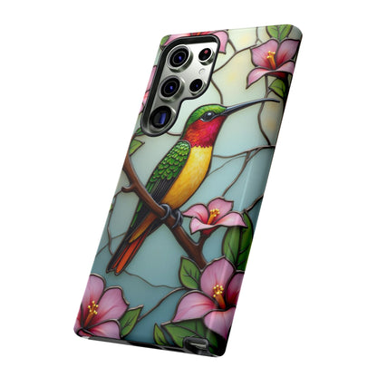Elegant Hummingbird with Floral Mosaic | Artistic Nature Design