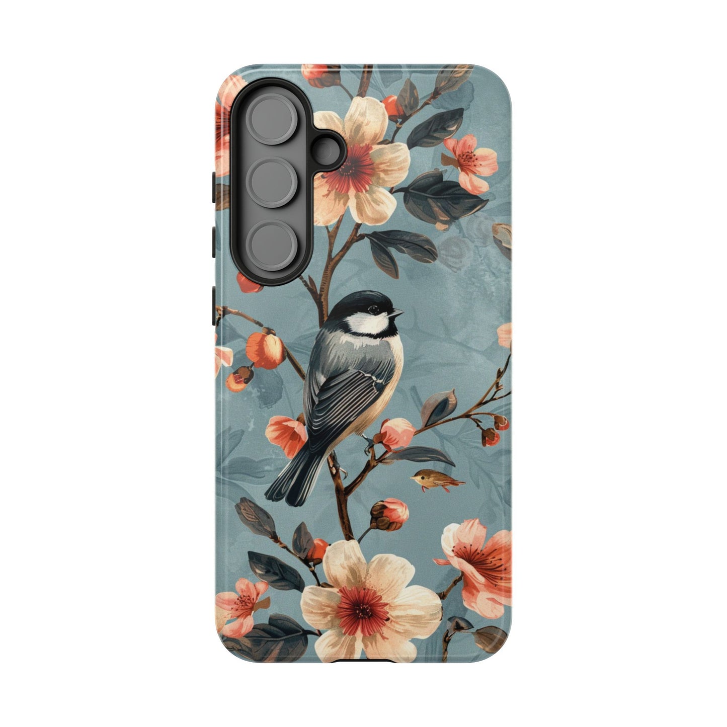 Floral Bird Phone Case - Elegant Nature-Inspired Cover for iPhone, Samsung & Google Pixel