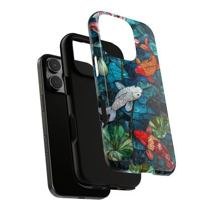 Lotus Serenity" – Koi Pond Stained Glass Case or iPhone, Samsung & Pixel