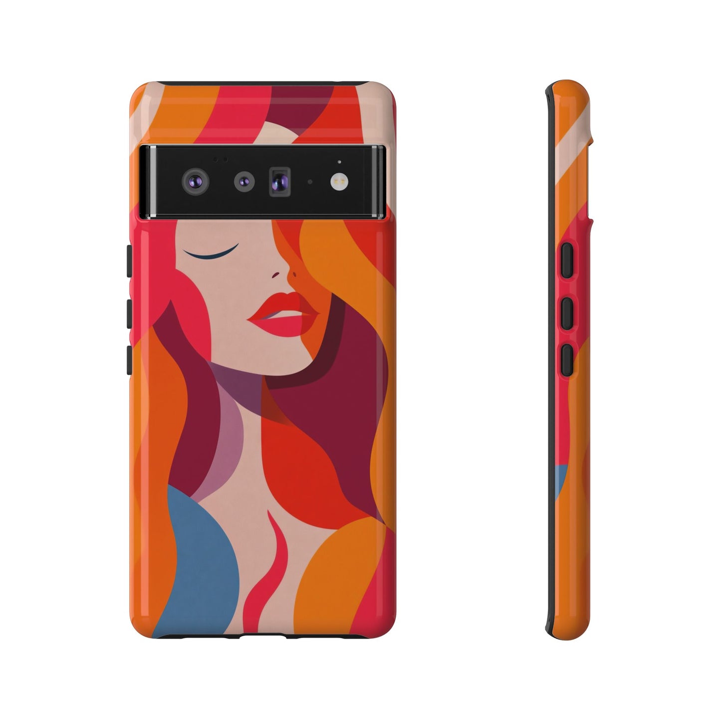 Flame Muse – Abstract Goddess Phone Case for iPhone, Samsung & Pixel
