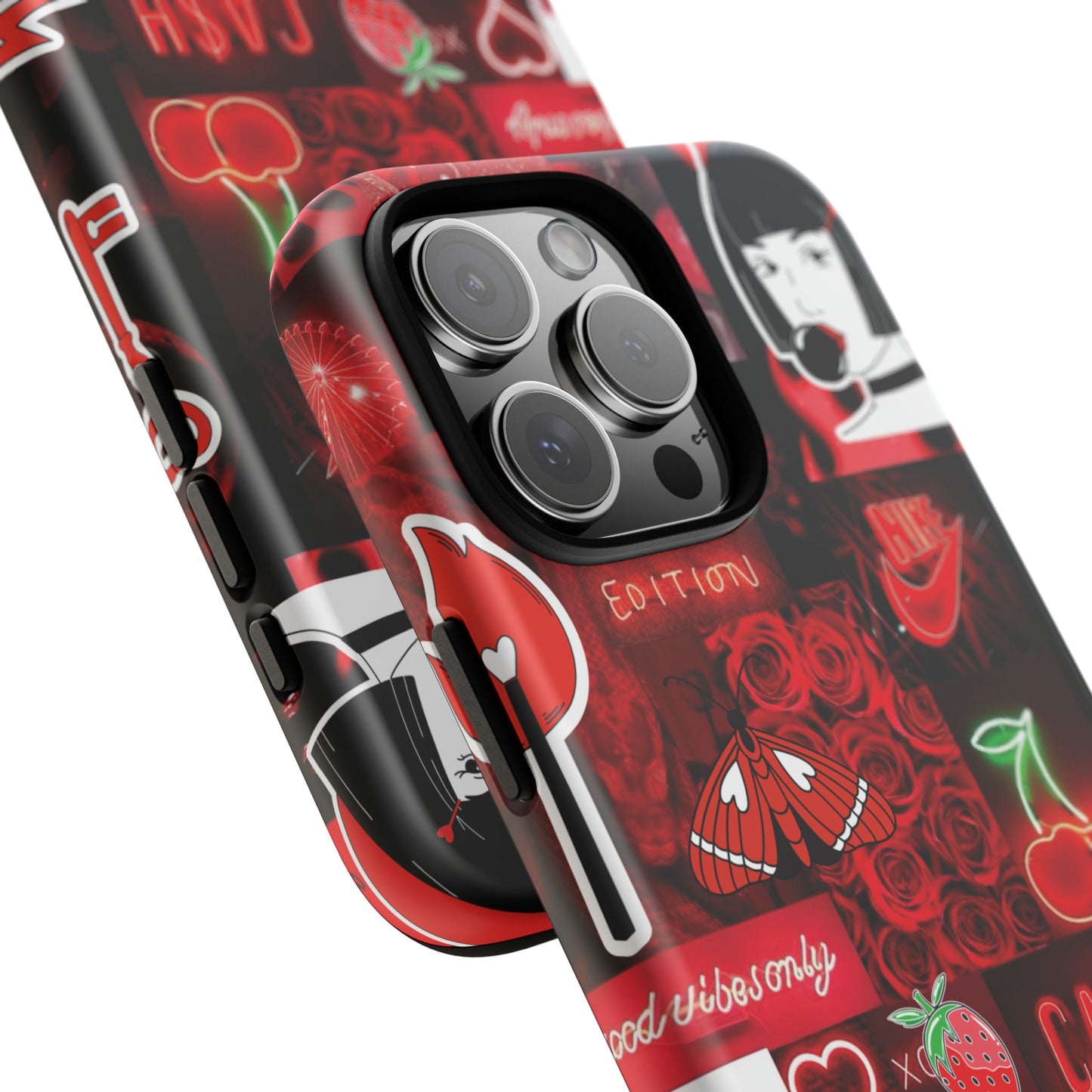 Red Pop Art Neon Vibes Phone Case