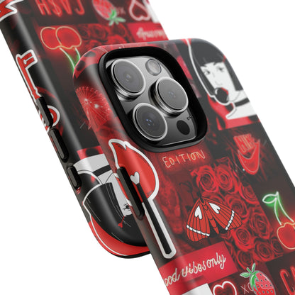 Red Pop Art Neon Vibes Phone Case