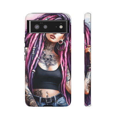 Tattooed Rebel – Gothic Cat Spirit Mobile Cover