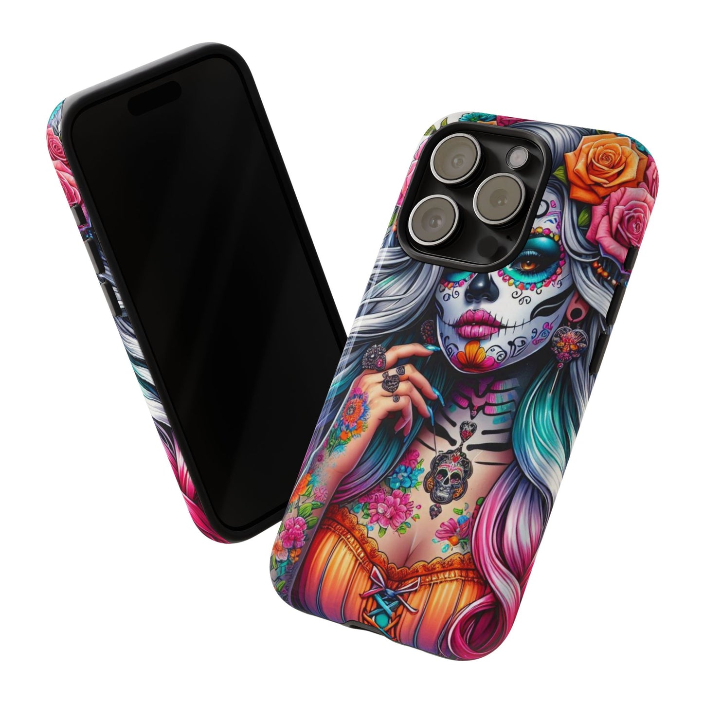 Sugar Skull Goddess – Día de los Muertos Floral Queen Mobile Cover