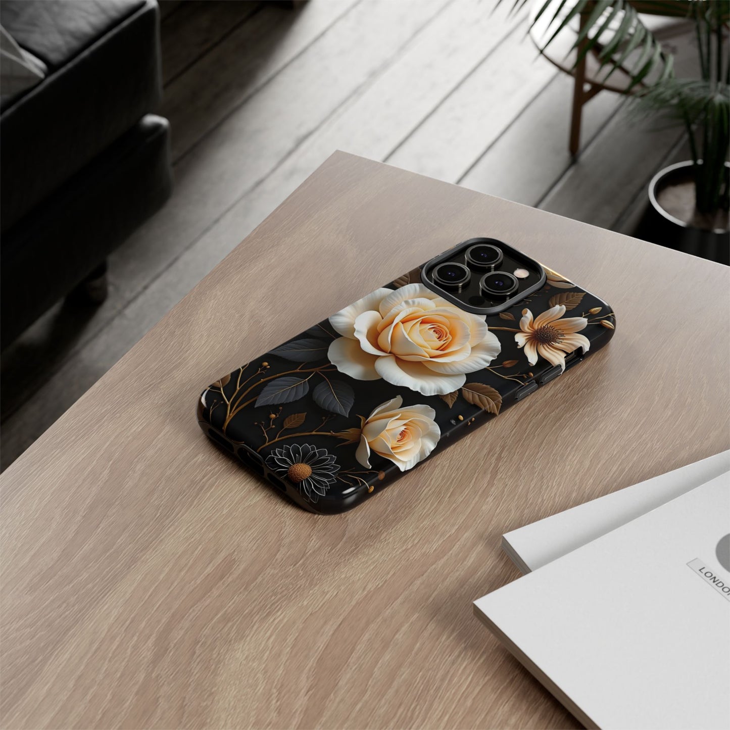 Elegant 3D Floral Design, Botanical Phone Case design for Iphone.