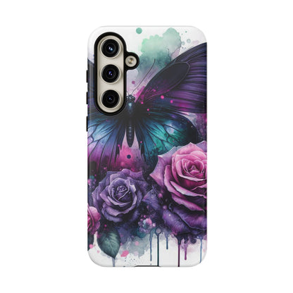 Mystic Bloom – Vibrant Butterfly & Rose Art Mobile Cover