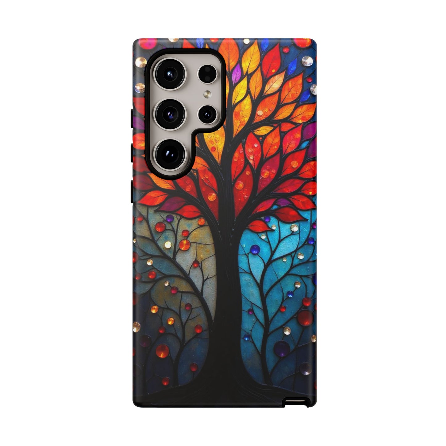 Stained Glass Tree: Vibrant Elegance for Your Case