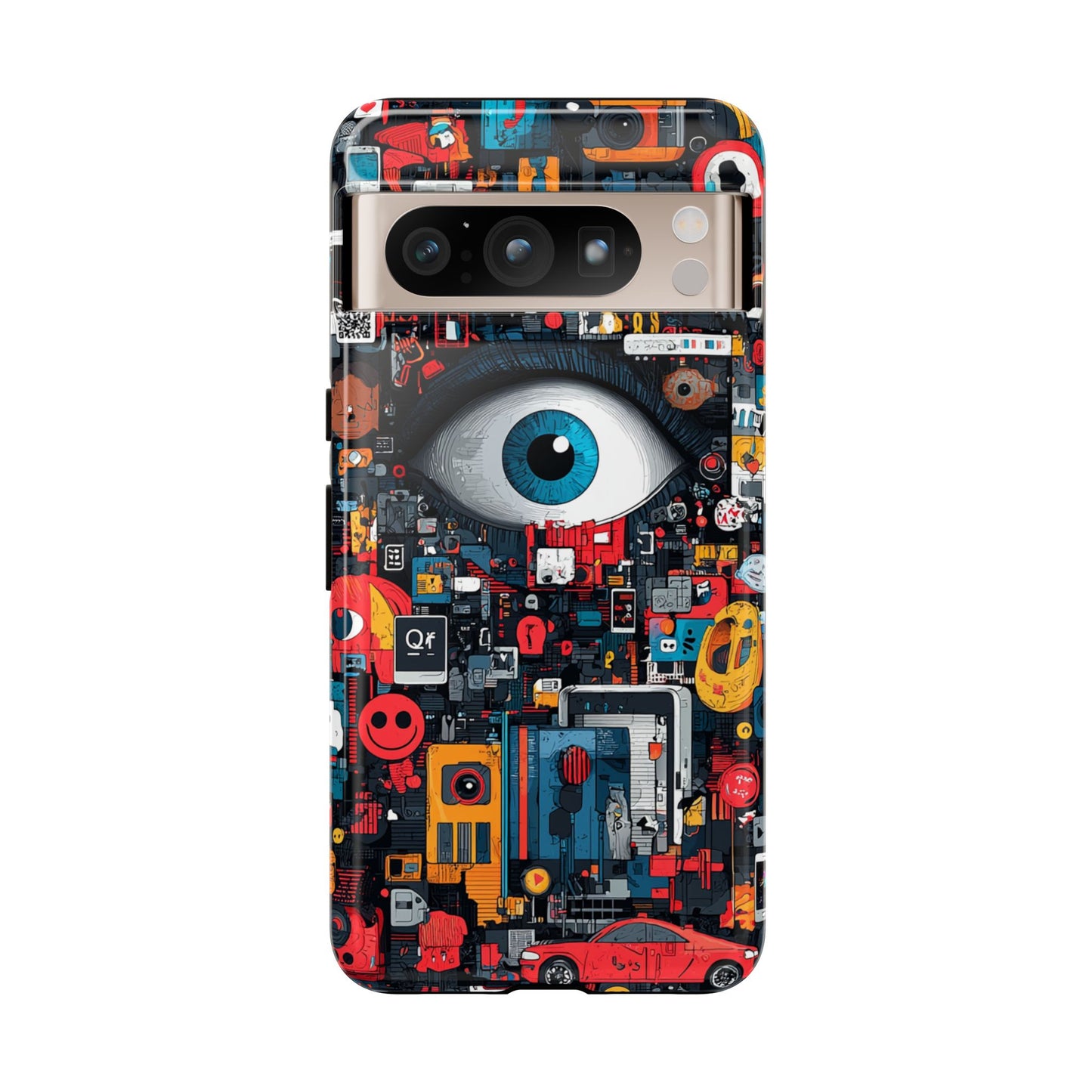 Contemporary Art Phone Case – Basquiat Graffiti Cover - iPhone, Samsung & Google Pixel Cover - Artistic Painting Case,  Art Lover Gift