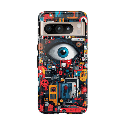 Contemporary Art Phone Case – Basquiat Graffiti Cover - iPhone, Samsung & Google Pixel Cover - Artistic Painting Case,  Art Lover Gift
